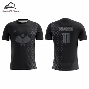 Custom <b>100</b>% <b>Polyester</b> Worsted Anti-Pilling High Quality Pickelball T <b>Shirt</b> Custom Logo Design Neck Digital Printing Short Sleeve - Product Image 1