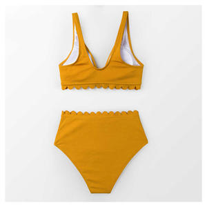 Ensemble de bikini minimaliste uni sexy pour femme, maillot de bain deux pièces ajustable, tenue de plage brésilienne, collection été 2026 - Product Image 2