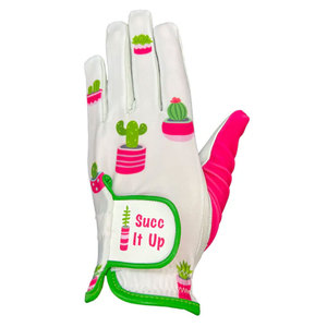 Genuine Cabretta Leather Golf Gloves Adjustable Wrist Strap <b>Hook</b> Loop Closure for Left/Right Hand Custom Logo Print - Product Image 4