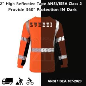 Sudadera de Seguridad con Capucha de Alta Visibilidad ANSI Clase 1, Impermeable, con Luces LED Intermitentes, Manga Larga, con Logotipo Personalizado - Product Image 4