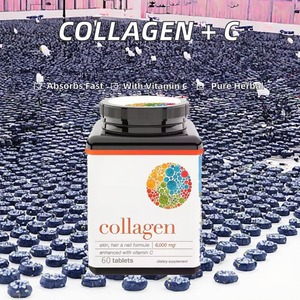 Collagène hydrolysé avec capsules de vitamine C, 80 unités, formule avancée OEM d'usine pour la beauté et la santé de la peau et des cheveux des femmes - Product Image 2