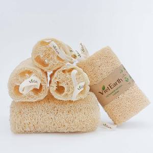 En stock tampons de douche en luffa échantillon gratuit éponge de bain en luffa naturelle écologique pour le nettoyage du corps - Product Image 4
