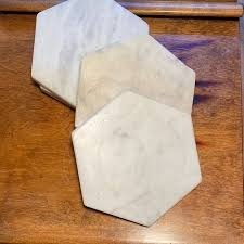 Top Quality Marble <b>Coaster</b> Set with Natural Stone Heat Resistant Coffee Cup and Wine <b>Glass</b> Mats Available At Best Price - Product Image 2