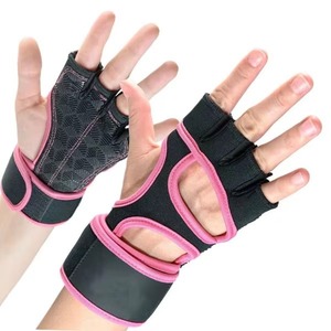 Gants de fitness en cuir de qualité supérieure, demi-doigts, logo personnalisé, antidérapants, respirants, pour la musculation - Product Image 1