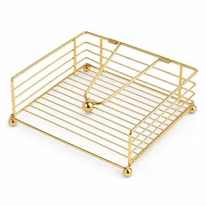 Rectangle Frame Napkin Holder Amazing Metal Copper Wire <b>Table</b> <b>Top</b> <b>Decor</b> for <b>Wedding</b> Home or Office for Parties - Product Image 3
