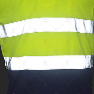 Polo de travail jaune fluorescent haute visibilité pour homme, coupe-vent, uniforme de sécurité réfléchissant, en nylon, T-shirt de sécurité - Product Image 6