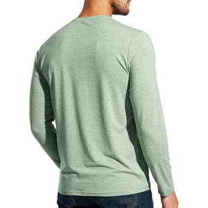 T-shirt en coton à manches longues pour homme de haute qualité, style décontracté, streetwear, logo personnalisé imprimé, t-shirt uni à manches longues - Product Image 3