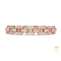 Exclusiva pulsera de diamantes cultivados en laboratorio para mujer con eslabones en forma de infinito y un estilo de moda de lujo de Trisha Jewels