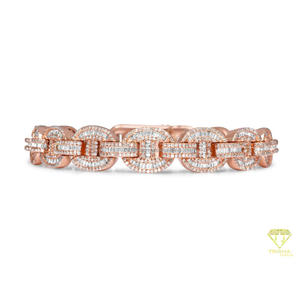 Exclusive Women's Moissanite <b>Bracelet</b> Featuring Diamond Inspired Infinity Links and Luxury Fashion Styling - Product Image 1