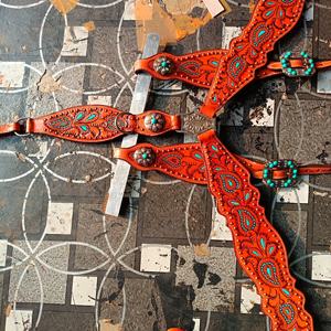 Western Floral Hand Tooling Horse Tack Headstall Bridle Exportateurs indiens au prix de gros Prêt à expédier Rodeo Headstall - Product Image 6