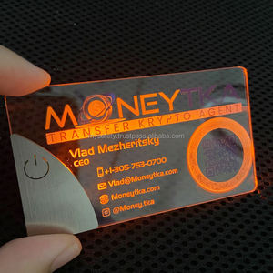 Cartes promotionnelles de remerciement de luxe en PVC personnalisées avec LED, NFC, impression UV, numériques, 2026, nouvelle génération, alimentées par batterie, avec pavé tactile - Product Image 2