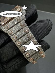 Reloj Unisex de Lujo de Acero Inoxidable con Moissanita, Estilo Hip Hop, Deportivo, de Negocios, con Movimiento Mecánico Antiguo - Product Image 2