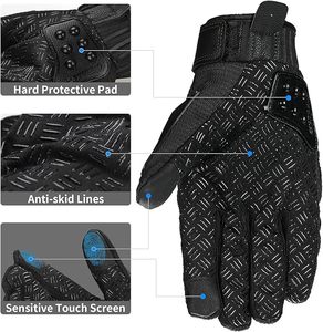 Gants de moto personnalisés à doigts entiers, respirants, en maille, de protection, pour motards - Fabricant - Product Image 3