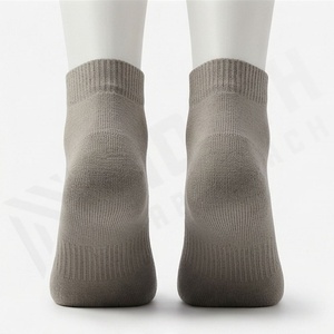 Ankle Socks Solid Color Cotton Breathable Daily Wear Adult Regular Style Spring Season Knitted Socks - Product Image 2