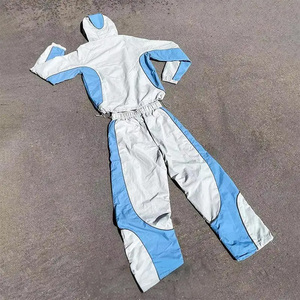 New Custom Winter Windbreaker Two-Piece <b>Set</b> Men's Quick Dry Polyester/Cotton Casual Track Suit - Product Image 4