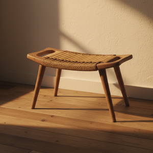 Eun Handmade Teak Wooden <b>Stool</b> Contemporary Minimalist Style Eco Natural Finish Durable Easy Clean Home Decor Resort Furniture - Product Image 5