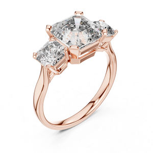 Bague en or jaune 14 carats vintage avec diamant de laboratoire taille radiant certifié IGI pour femme |   Vêtements de tous les jours pour mariage et cadeaux - Product Image 6