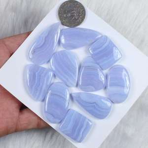 Pendentif en Agate Dentelle Bleue Naturelle Incroyable de Qualité Supérieure, Fait Main, Vente en Gros, Cristaux de Pierre Précieuse Agate Dentelle Bleue, Nouvelle Collection - Product Image 4
