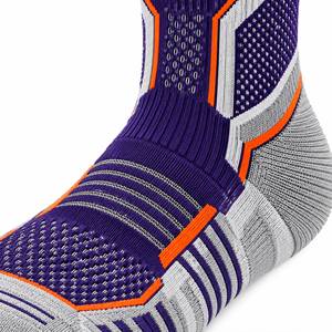 Men's Athletic <b>Socks</b> Winter Purple Gray <b>Orange</b> Geometric Knitted Breathable Wool/Nylon Quick Dry Anti-Bacterial Sports Regular - Product Image 6