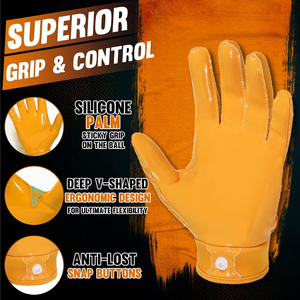 ถุงมือรับบอลอเมริกันฟุตบอล Pro Grip คุณภาพสูง ฝ่ามือเหนียวแน่น สีและโลโก้ปรับแต่งได้ น้ำหนักเบา - Product Image 4