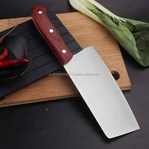 Damascus Steel <b>Kitchen</b> Cleaver <b>Knife</b> Rosewood Handle 6-7.9in Blade Ambidextrous Design Eco-Friendly High-Polish Finish Steel - Product Image 3