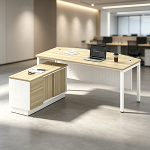 Bureau de direction moderne de 6 pieds, en acier robuste, fonctionnel, pour les espaces de travail commerciaux, professionnels, à domicile et corporatifs, AY Office - Product Image 1