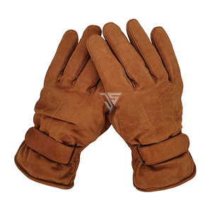 Gants en cuir véritable noir de qualité supérieure, résistants à l'usure, compatibles avec les écrans tactiles, en cachemire, pour hommes et femmes, gants d'hiver pour la conduite à moto - Product Image 1