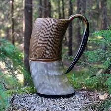 Tasses à boire en agate, corne de buffle, de vache ou d'âne, personnalisables, écologiques, Faizacraft, cadeau de Noël et du Nouvel An, naturelles, faites à la main, antiques - Product Image 5