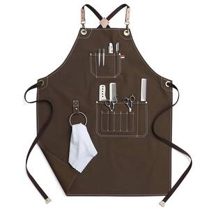 Delantal de Lona Profesional para Barista, con Logotipo Personalizado, Correa de Cuero Ajustable, Uniforme para Trabajadores de Cafetería, Servidor de Cafetería, Funcional - Product Image 2