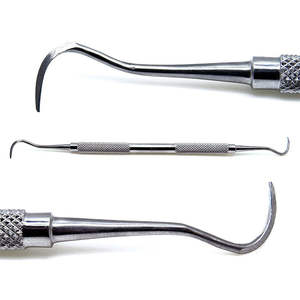 Juego de 12 piezas de acero inoxidable personalizable para limpieza dental, con tijeras Iris curvas y rectas de 4.5 pulgadas, agarre ergonómico, Clase I, de Dentavex - Product Image 6