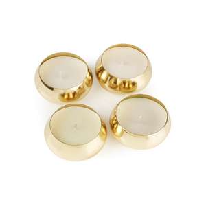 Vela Aromática Redonda de Metal Dorado, Mezcla de Soja, Sin Humo, para Decoración del Hogar, Eventos y Regalos - Product Image 1