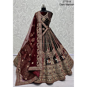 Nupcial Indio Desgaste Terciopelo Colecciones Para Novia Con Zarkhan Trabajo Por Fabzone - Product Image 2