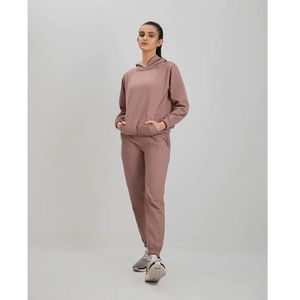 Ensembles de survêtements décontractés deux pièces pour femmes, respirants, avec sweat à capuche et pantalon imprimé, personnalisables pour l'hiver – Vente en gros - Product Image 6