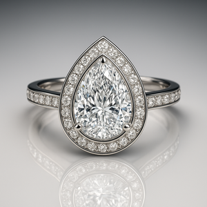 Bague en diamant de haute qualité avec coupe en forme de poire en argent sterling 925 pour femmes, bijoux de mode disponibles au prix d'exportation - Product Image 2