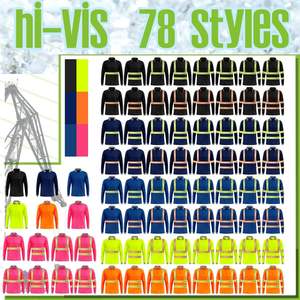 เสื้อโปโลแขนยาว YOWESHOP แบบสะท้อนแสง สีเหลืองนีออน สไตล์ 3 ดีไซน์ปรับแต่งได้ ชุดทำงานเพื่อความปลอดภัย - Product Image 1