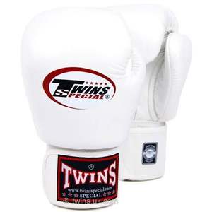 Guantes de Boxeo Blancos Twins para Muay Thai, Sparring, Entrenamiento, MMA y Kickboxing - Product Image 1