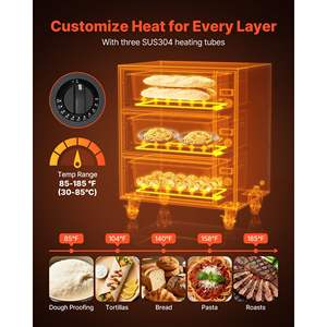 Commercial <b>Electric</b> Three-Drawer Stainless Steel <b>Food</b> <b>Warmer</b> Freestanding Standard Warming Drawer Cabinet Wide Temperature - Product Image 3