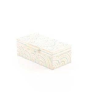 Exquisite Blue Mother of Peal Box Custom Storage Box With Shell Inlay Box for Storing Cherished Items or Home Decor <b>Bedroom</b> Use - Product Image 3