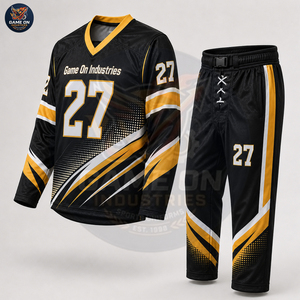Top Quality Custom Personalized Team Uniform Moisture Wicking Sublimation Sportswear Factory Supply Ice Hockey Jersey Pants Set - Product Image 4