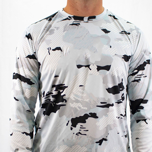 Chemises de pêche unisexes personnalisées en gros avec logo, vêtements de chasse de haute qualité, chemises de randonnée à manches longues 100% polyester, séchage rapide UPF 50 - Product Image 6