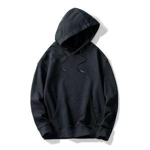 <b>Men</b> Winter Warm Hoodies 100 Cotton Plain Solid Color Melange <b>Grey</b> Pullover <b>Sweatshirt</b> Blank Kangaroo Pocket - Product Image 3