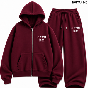 Conjunto de Sudadera y Pantalones de Chándal de Algodón French Terry, Fabricante OEM, Personalizado, Marca Privada, Venta al Por Mayor - Product Image 1