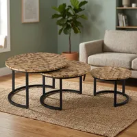 Table d'appoint en bois au design moderne et élégant pour salon, maison, jardin, hôtel et restaurant