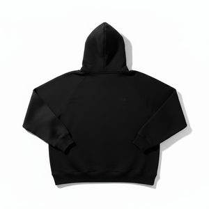 Sweat-shirt à capuche personnalisé épais 500 g/m² pour homme, coupe oversize streetwear, vierge, en coton de haute qualité, épaules tombantes, noir - Product Image 2