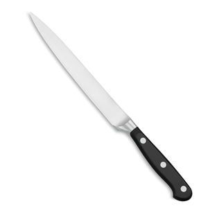 Cuchillos Profesionales para Trinchar Carne con Hoja Larga y Puntiaguda de Acero Inoxidable, Mango Negro con Triple Remache para Rebanar Asados con Precisión - Product Image 2