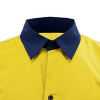 Camisa de Seguridad Sapeemo Deportiva de Alta Visibilidad, Reflectante, Transpirable, con Detección de Agujas, Impresión Serigrafiada, para Hombre, de Dos Tonos, Manga Larga