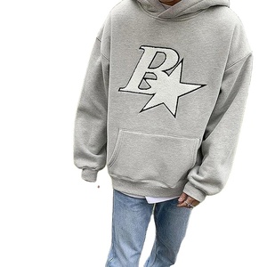 เสื้อฮู้ดผ้าฝ้าย100% สำหรับผู้ชายขนาดใหญ่พิมพ์ลาย DTG เสื้อผ้าแนวสตรีทพิมพ์ลาย350น้ำหนักผ้ากรัม - Product Image 6