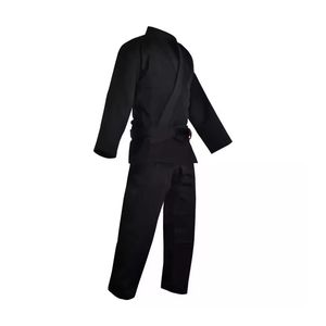 Uniforme de Karate Negro Sólido para Instructor Profesional, Traje de Entrenamiento de Artes Marciales de Lona de Alta Densidad con Costuras Reforzadas - Product Image 3