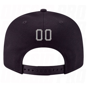 Custom <b>Navy</b> Gray White Stitched Adjustable Snapback <b>Hat</b> Premium Embroidered Logo Baseball Cap Personalized Sports Team - Product Image 5