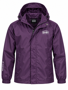 Chaqueta Impermeable con Capucha para Hombre, Cortavientos Ligero con Solapa para Tormentas, Forro de Malla, Puños Elásticos, Ropa Exterior con Logotipo Personalizado - Product Image 1